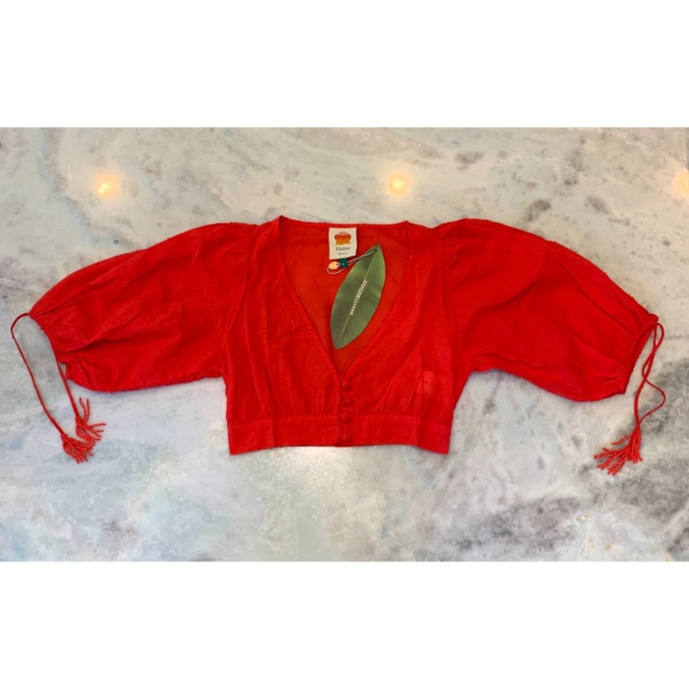 NWT Farm Rio Button Crop Top sz S
